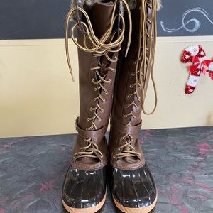 Brown Tall Duck Boot